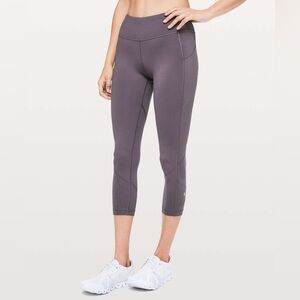 Lululemon Pace Rival Crop Leggings Size 12 Pockets